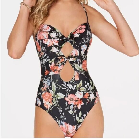 BECCA French Valley High-Leg One-Piece Swimsuit NWT Large - Picture 1 of 8